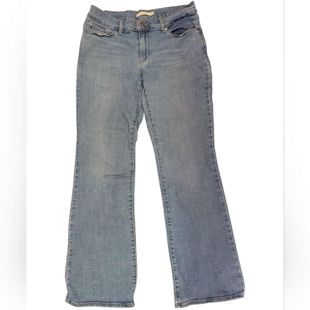 Levis Classic Boot Cut Jeans Womens Size 28 Medium Wash Blue Mid Rise Stretch